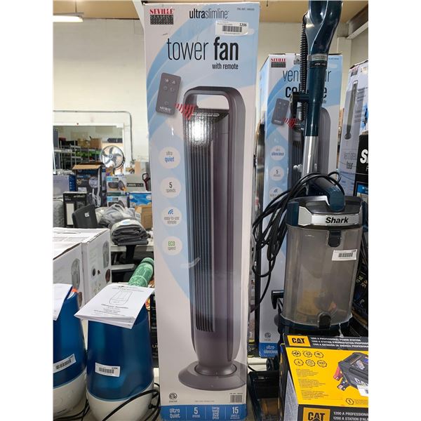 Seville Classic Ultra Slim Line Tower Fan w/ Remote