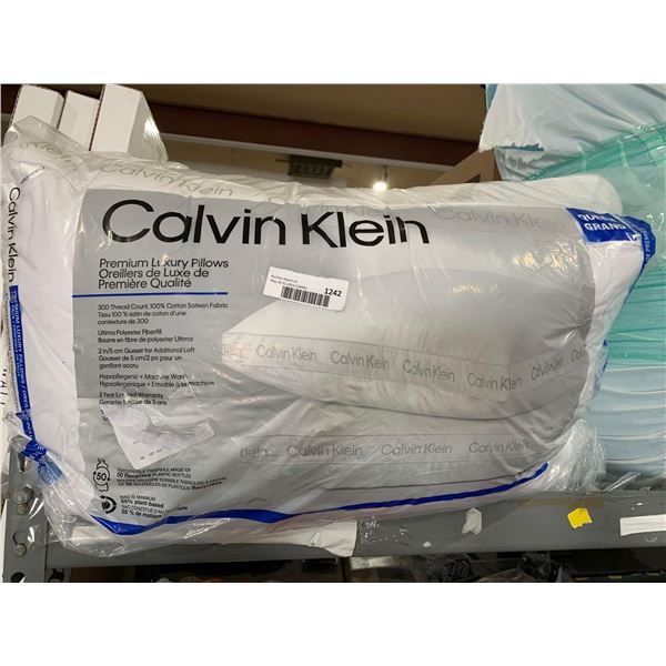 Calvin Klein Premium Luxury Pillows Queen lot of 2