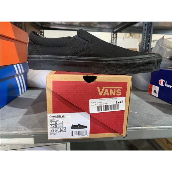Vans Classic Slip-Ons Mens 10.5 Womens 12 Black