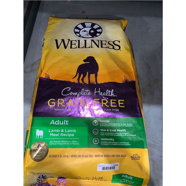 Wellness Complete Health Grain Free Adult Lamb & Lamb Meal 24LB Bag Dog Food