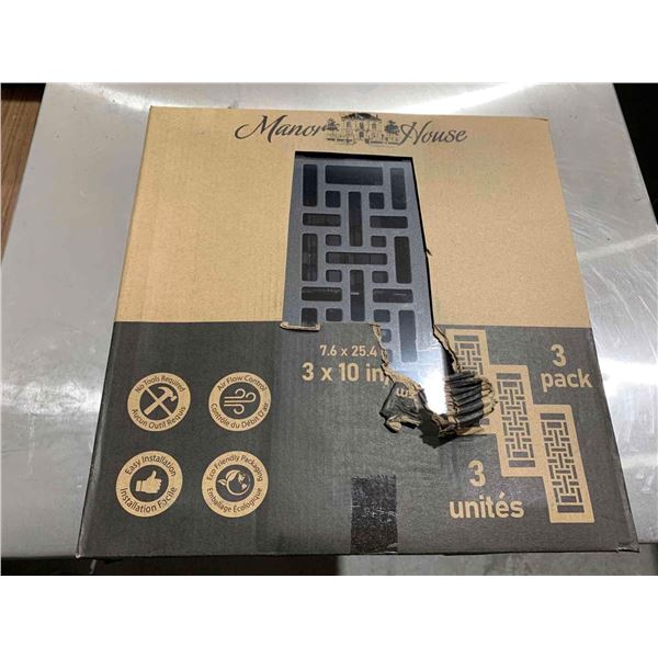 Manor House 3 x 10 in/po 3 Pack Register Covers