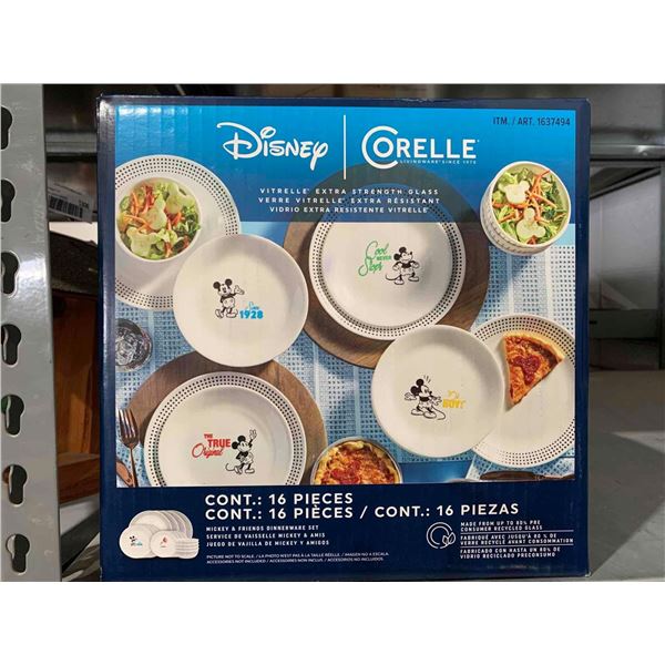 Disney Corelle 16 Piece Dinnerware Set Mickey & Friends