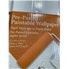 Image 2 : Pre-Pasted Paintable Wallpaper 21"x33ft L Covers 57.75 sq/ft