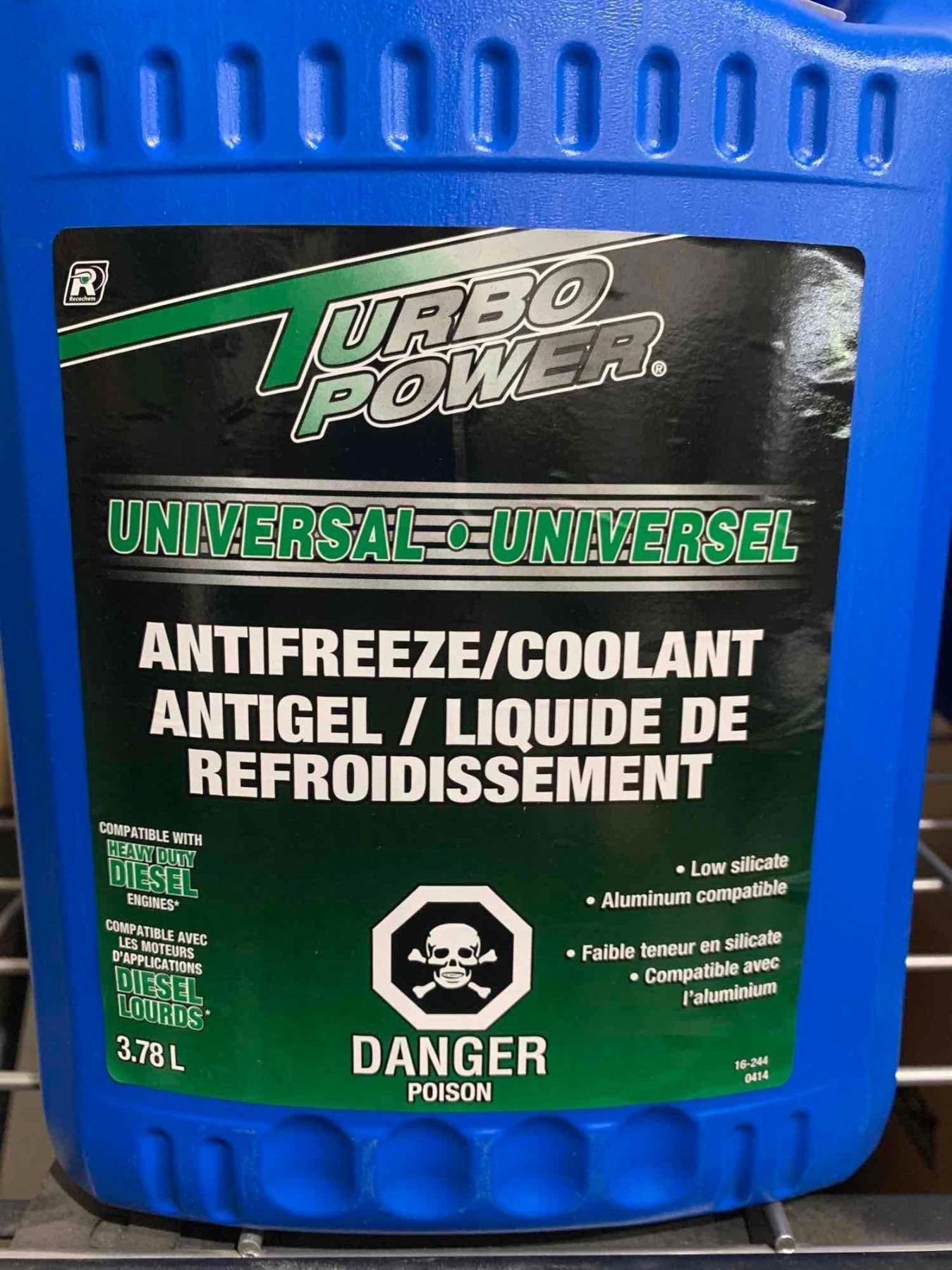 Turbo Power Universal Antifreeze / Coolant 3.78L Lot of 3