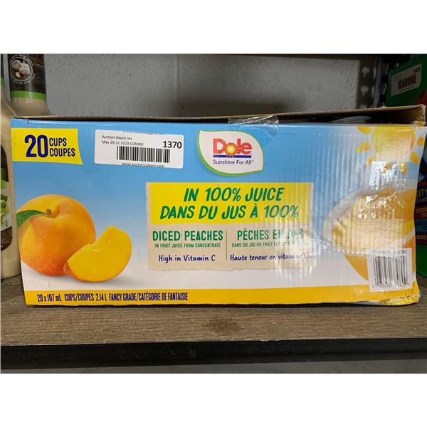 Dole Diced Peaches In Fruit Juice 20 x 107ml