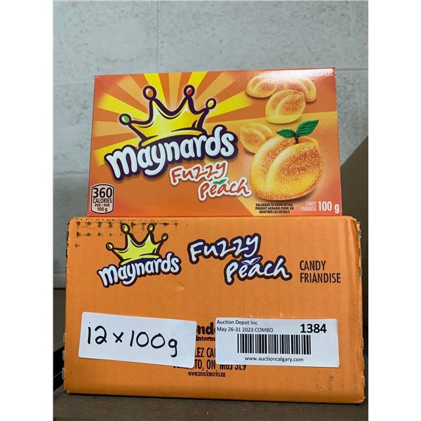 Maynards Fuzzy Peach Candy 12 x 100g