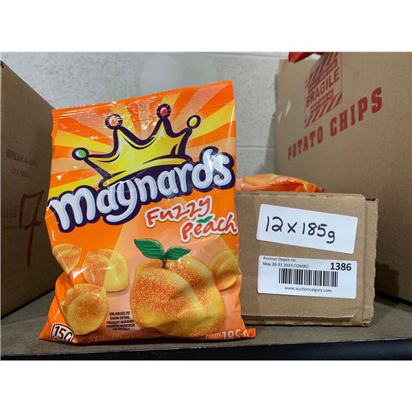 Maynards Fuzzy Peach 12 x 185g