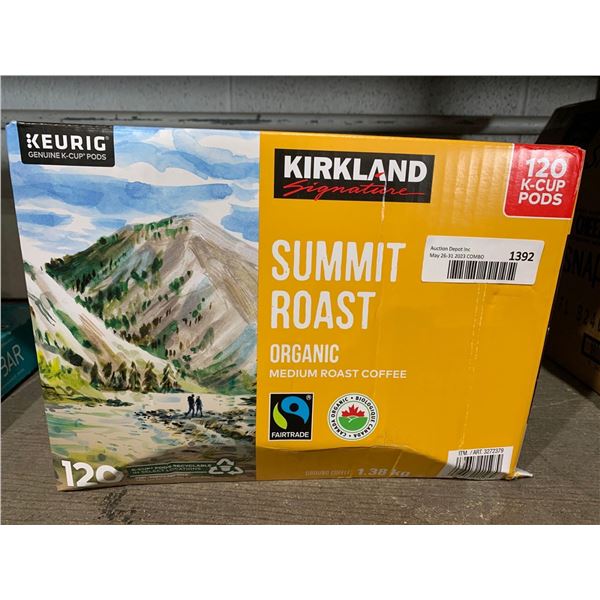 Kirkland Summit Roast Organic Medium roast Coffee Keurig Pods 120 Count