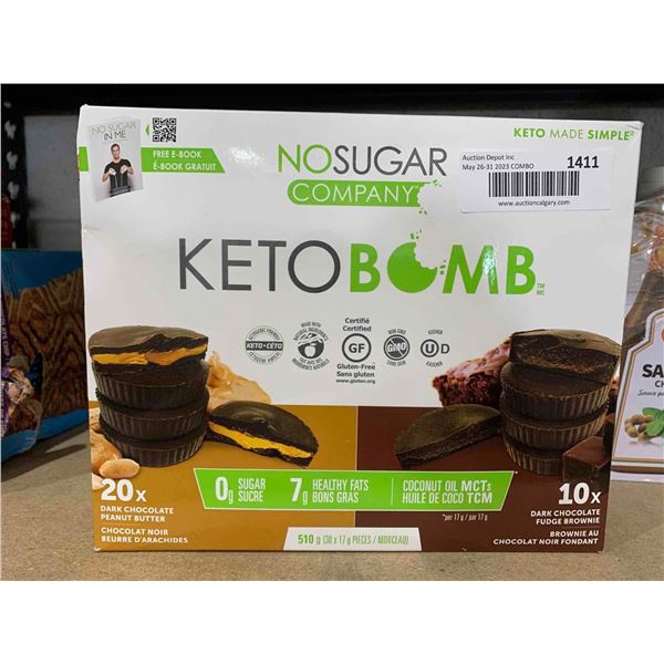 NoSugar Company Keto Bomb 2 Flavors 30 x 17g