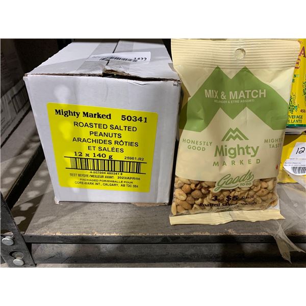 Mighty Marked Roasted Salted Peanuts 12 x 140g
