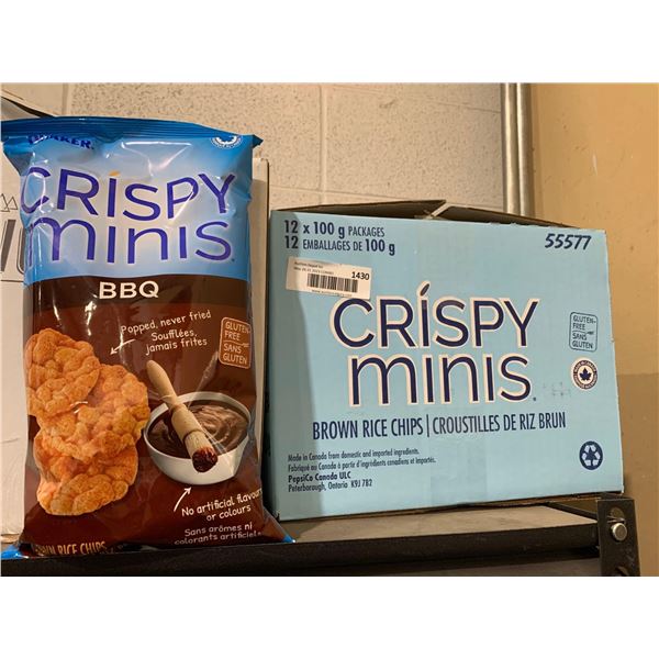 Crispy Minis Brown Rice Chips BBQ Flavor 12 x 100g