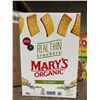 Image 2 : Mary's Organic Real Thins Garlic Rosemary Crackers  6 x 142g