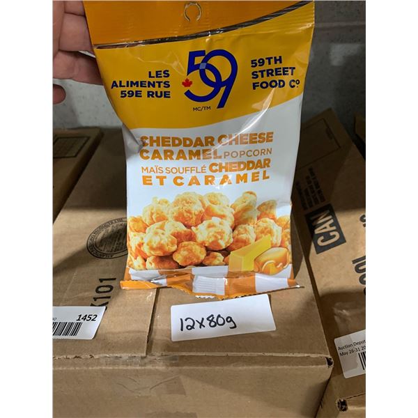 59th Street Food Co. Cheddar Cheese Carmel Popcorn 12 x 80g