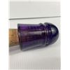 Image 2 : Vintage Hard to Find Dominion  Purple Grape Glass Insulator On Wood