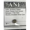 Image 2 : World's Smallest Coin w/Certificate Of Athenticity