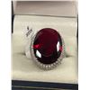 Image 2 : "Ellysa Weinstein" Custom Designed Zirconia & 925 Sterling Silver Ring w/Certificate Of Analysis And