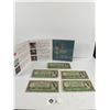 Image 1 : 2012 Commemartive Coin Set + 5 Old 1$ Bank Notes