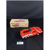 Image 1 : Vintage Battery Operated Rusher Corvet Stingray w/ Original Box - Box is Rough, Car is Mint
