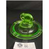 Image 3 : Vintage Uranium Glass Elephant Ash Tray
