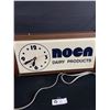 Image 2 : Vintage Noca Dairy Products Light Up Clock, Nice Shape, Not Working