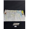 Image 3 : Vintage BA Road Map + 5 BA Pencils from Kamloops BC