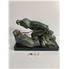 Image 1 : Signed Inuit Sculpture Seal Hunter 11"x 7"