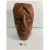 Image 1 : Very Good (Large) Red Cedat First Nations Carved Head By Howard Williams 1967  9" Tall