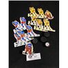 Image 1 : Lot of Vintage Metal Hockey Players and Pocks for Table Top Game