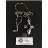 Image 1 : Large Vintage Sterling Silver w/Inlaid Onyx & Mother Of Pearl Cross 2 1/2" x 1 1/2" w/925 Sterling H