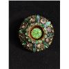 Image 3 : Lovely Vintage Green Rhinestone Brooch, Good Conditon