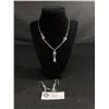 Image 1 : Vintage 925 Silver Native American Bear Paw Earrings & Pendant Necklace w/ Turquois Marked 925