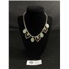 Image 1 : Vintage Solid Sterling Silver Toggle Clasp Necklace w/7 Pendants. Very Unusual. Tested