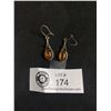 Image 1 : Very Nice Sterling Silver Genuine Amber, Dangle Large Earrings