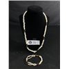 Image 1 : Vintage Genuine Freshwater Pearl Necklace w/Bracelet Set