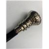 Image 2 : Black Wood Cane w/Heavy Detailed Silver Top