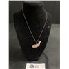 Image 1 : 925 Sterling Silver Vintage Whale Pendant Marked 925 HVP & Silver Chain