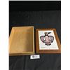 Image 2 : Tile Top First Nations Cedar Box "Raven" By Clarence Mills