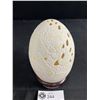 Image 1 : Very Nicely Carved Tigers Ostrich Egg Signed