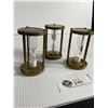 Image 2 : 3 Old Brass Egg Timers