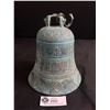 Image 1 : Fabulous Detailed Large Asian Brass Bell 8" Tall