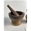 Image 2 : 2 Interesting Wooden Mortars & Pestles