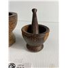 Image 3 : 2 Interesting Wooden Mortars & Pestles
