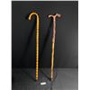 Image 1 : 2 Older Wooden Canes (Asian)