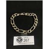 Image 1 : 925 Sterling Silver Thick Heavy Men's 10mm Link Figaro Chain Bracelet - 8.5" Marked and Tested