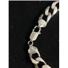 Image 2 : 925 Sterling Silver Thick Heavy Men's 10mm Link Figaro Chain Bracelet - 8.5" Marked and Tested