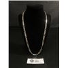 Image 1 : Stamped Italy 925 Sterling Silver 6mm Link Figaro Chain Necklace - 24"