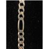 Image 2 : Stamped Italy 925 Sterling Silver 6mm Link Figaro Chain Necklace - 24"
