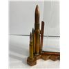 Image 2 : Table Top Bullet Photo Frame w/Various Caliber Bullet Shells - Very Nice Piece