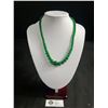 Image 1 : Beautiful Dark Green Stone Beads Graduated Necklace