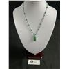 Image 1 : Unusual Green Bead Necklace w/Green Jade Pdt, Dragon Design